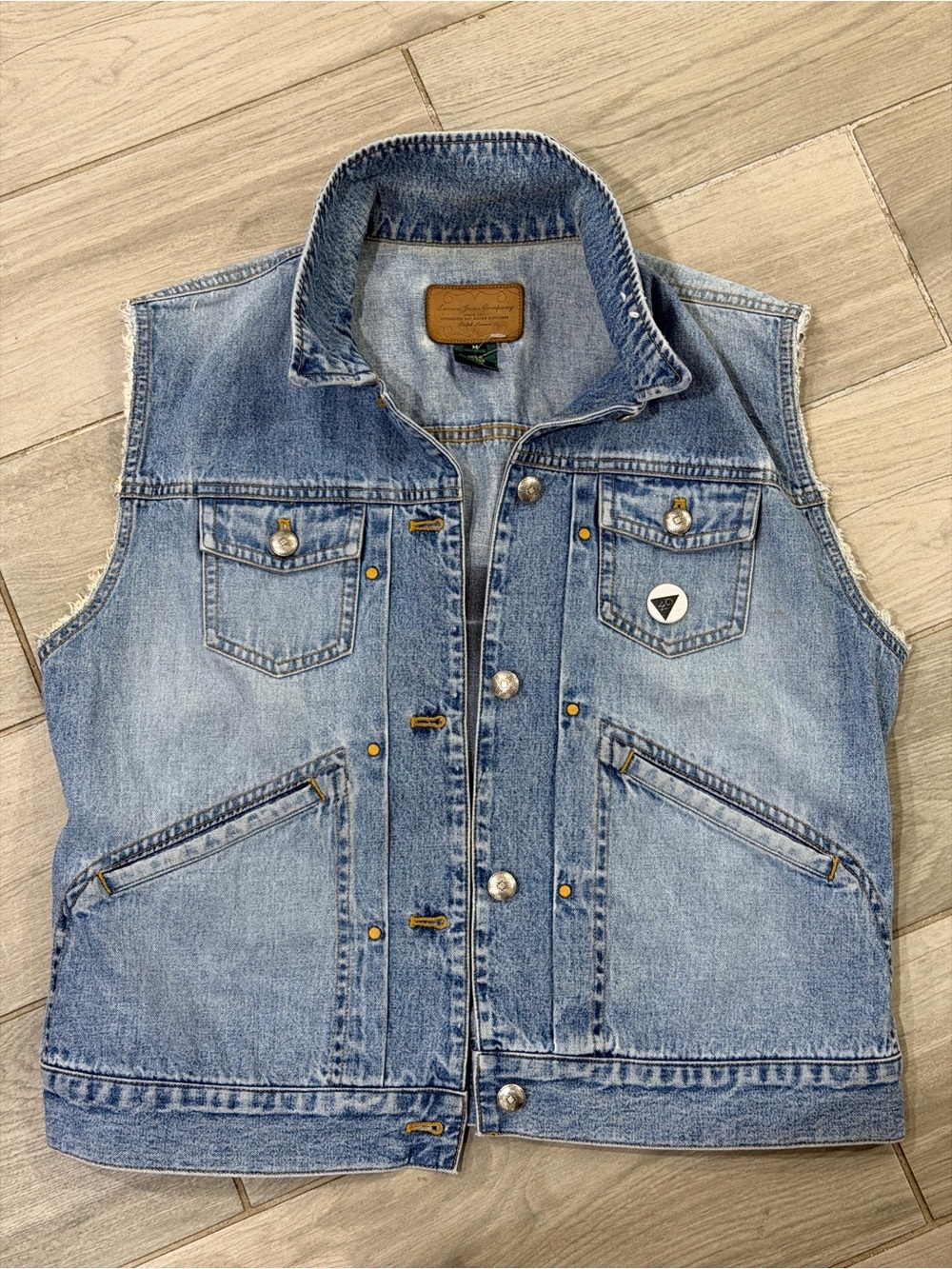 Lauren Jeans Company Denim Vest Size M